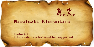 Misolszki Klementina névjegykártya